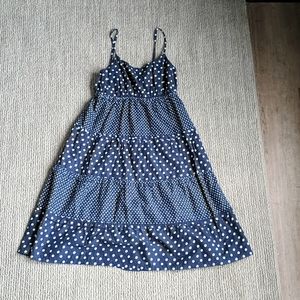 Navy Polka Dot Dress